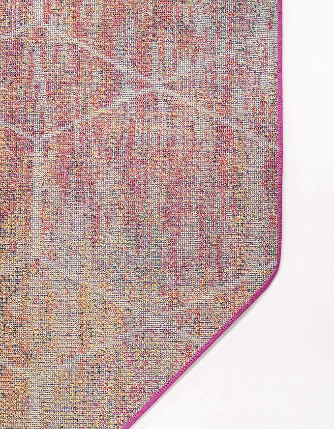 Unique Loom Trellis Frieze Collection Area Rug - Geometric (7' 10" Octagon, Multi/ Ivory)