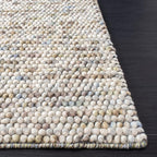 Safavieh Natura Collection Accent Rug - 3' Round, Ivory & Multi, Handmade Wool Blend, Textured Design, Ideal for Living Room, Bedroom, Dining Space (NAT620D)