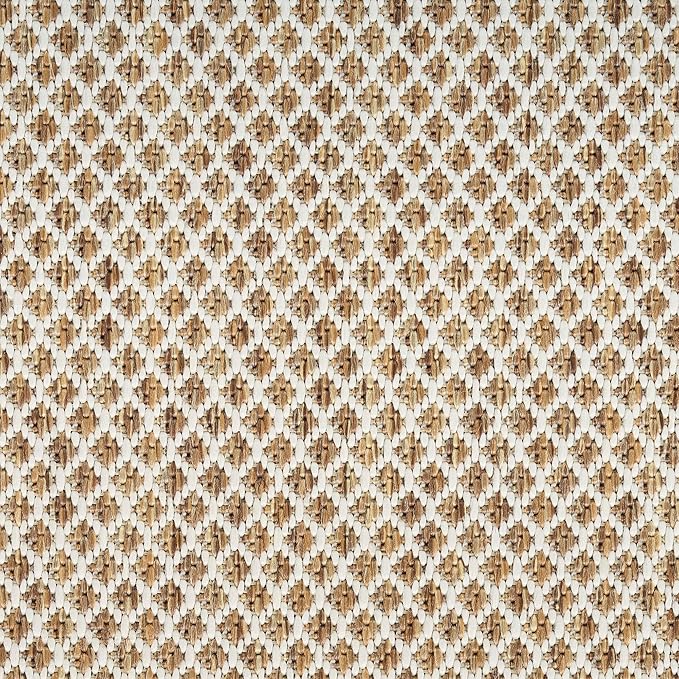 Nourison Home Courtyard Jute Ivory 2' x 6' Area Rug - Easy Clean, Non Shedding, Bed Room, Living Room, Dining Room, Kitchen (6' Runner)