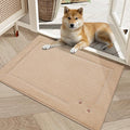 BEQHAUSE Dog Door Mat for Muddy Paws 20"x32" Dirt Trapper Absorbent Doormat Non Slip Entryway Rugs Washable Stain Resistant Welcome Floor Mat Soft Low-Profile for Front Back Door, Beige