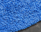 Unique Loom Solid Shag Collection Area Rug (6' 1" Round, Periwinkle Blue)