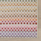 Dash & Albert Poppy Multi Machine Washable Rug, 5 X 8 Feet, Multicolored Geometric Pattern
