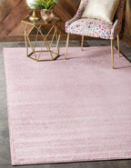 Unique Loom Trellis Frieze Collection Area Rug - Geometric (9' x 12' 2", Light Pink/ Ivory)