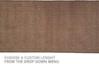 Custom Made Runner Rug Low Pile with Rubber Backing for Kitchen Foyer Hallway Entry Choose Your Length Size 31 Inch Wide Solid and Plain Brown Color (6 feet x 31 Inch)