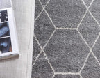 Unique Loom Trellis Frieze Collection Area Rug - Geometric (7' Square, Light Gray/ Ivory)