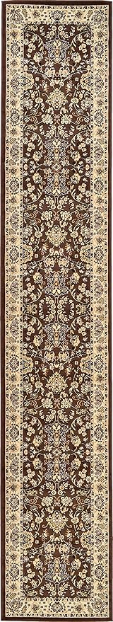 Unique Loom Sialk Hill Collection Area Rug - Washington (3' x 16' 5" Runner Brown/Black)