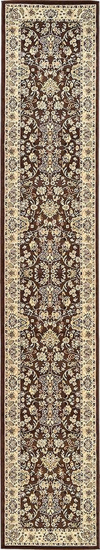 Unique Loom Sialk Hill Collection Area Rug - Washington (3' x 16' 5" Runner Brown/Black)