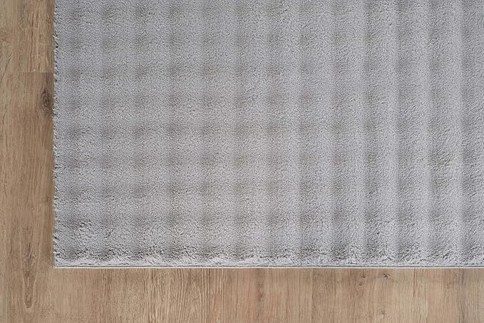 CAMILSON Modern Gray Non Slip Rug 3x5 Ultra Soft High Pile Area Rugs Non Skid Rubber Backing Durable & Easy to Clean Carpet for Living Room Bedroom Kids Room Indoor Use (3 x 5 Gray)