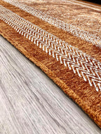Alfa Rich 7x10 Burnt Orange Washable Area Rugs for Living Room Bedroom Kitchen Cotton Decor Rug
