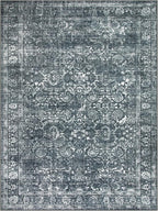 Morebes Washable Area Rugs 9x12 Living Room, Soft Black Rugs for Bedroom, Non Slip Distressed Boho Dining Room Floor Carpet for Indoor Home Office