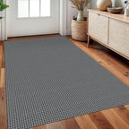 Braided Area Rug 3x5 Ft Washable Rugs for Entryway Non Slip Throw Rugs Boho Door Mat Indoor Entrance Cotton Kitchen Mats Woven Front Door Carpet for Foyer Living Room, Dark Grey/Grey