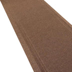 English Home Custom Size Non Slip Striped Design Light Weight Durable PVC Backing Thin Pile Runner Rug (26" x 5')