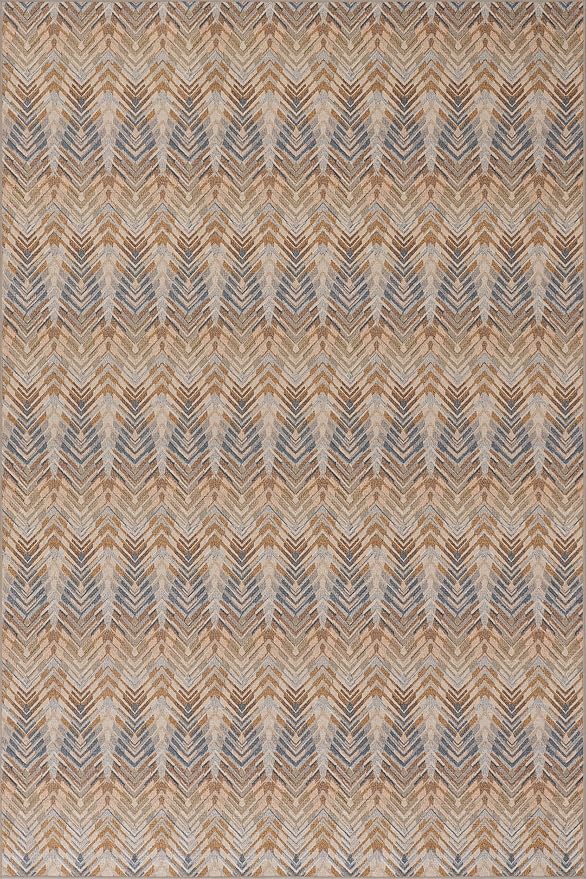 Dash & Albert Seneca Natural Machine Washable Rug, 7.5 X 9.5 Feet, Tan Geometric Pattern