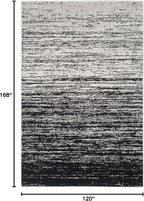 SAFAVIEH Area Rug 10x14 - Adirondack Collection - Large - Silver & Black, Modern Ombre Design, Non Shedding & Easy to Clean, Ideal for Living Room, Bedroom, Office, Dining Space (ADR113A)