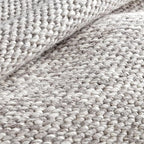 Dash and Albert Loggia Grey Handwoven Wool Rug, 9 X 12 Feet, Grey Solid Pattern - Premium Luxury Hotel Quality Soft Breathable Hypoallergenic Machine Washable Easy Care All Season Comfortable