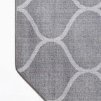 Rugs.com Lattice Frieze Collection Rug – 5' Octagon Dark Gray Medium Rug Perfect for Living Rooms, Kitchens, Entryways