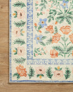Loloi Rifle Paper Co. Eden Collection EDE-02 Mughal Garden Cream 2'-6" x 9'-6" Runner Rug feat. CloudPile™