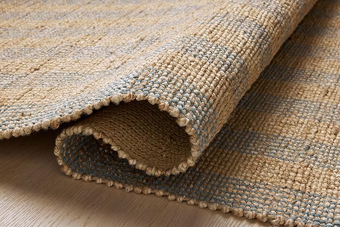 Loloi Chris Loves Julia Judy Collection JUD-04 Natural/Sky 2'-6" x 7'-6" Runner Rug