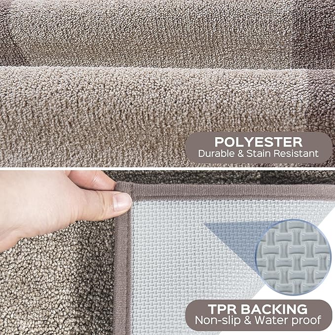 Machine Washable Kitchen Rug 24" x 84", Non Slip Kitchen Mat for Floor, Absorbent Entrance Runner Rug for Bedroom, Hallway, Bathroom, Door (Roll Packing)