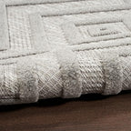 Nourison Home Versatile Silver Grey 4' x 6' Area Rug - Easy Clean, Non Shedding, Bed Room, Living Room, Dining Room, Kitchen (4' x 6')