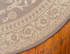 Unique Loom Versailles Collection Traditional Classic Medallion Floral Motif Area Rug (6' 0 x 6' 0 Round, Brown/ Ivory)