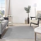 Nourison Home Nourison Essentials Silver Grey 4' x 6' Area Rug - Easy Clean, Non Shedding, Bed Room, Living Room, Dining Room, Kitchen (4' x 6')