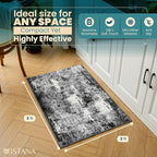 Istana 2x3 Area Rug - Grey Black Boho Rugs for Living Room 2x3 - Foldable Small Rugs for Bedroom - Stain Resistant Washable Rug Non Slip - Eco-Friendly Area Rugs Indoor