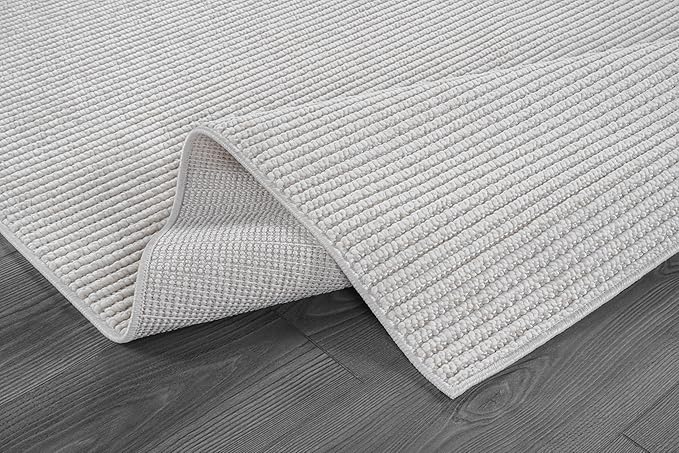 Beverly Rug Micro Loop Large Area Rug White 10x14 Modern Luxury Trellis Geometric Durable Indoor Area Rugs for Living Dining Room Office Stain Resistant Non Shedding Casual Indoor Carpet White 10x14