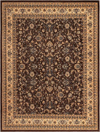 Unique Loom Sialk Hill Collection Area Rug - Washington (9' 10" x 13' 1" Rectangle Brown/Black)