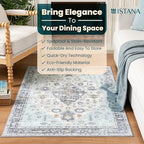 Istana 3x5 Area Rug - Blue Modern Rugs for Living Room 3x5 - Foldable Rugs for Bedroom/Living Room Rug - Stain Resistant Washable Rug - Eco-Friendly Small Area Rugs