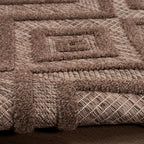 Nourison Home Versatile Brown 4' x 6' Area Rug - Easy Clean, Non Shedding, Bed Room, Living Room, Dining Room, Kitchen (4' x 6')