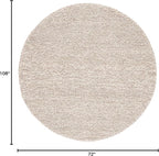 SAFAVIEH Natura Collection Area Rug - 6' x 9' Oval, Beige, Handmade Wool Blend, Textured Design, Ideal for Living Room, Bedroom, Dining Space (NAT620B)