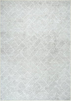 Bloom Rugs Washable Non-Slip 9' x 12' Rug - Gray/Pebble Striped Area Rug for Living Room, Bedroom, Dining Room, and Kitchen - Exact Size: 9' x 12'