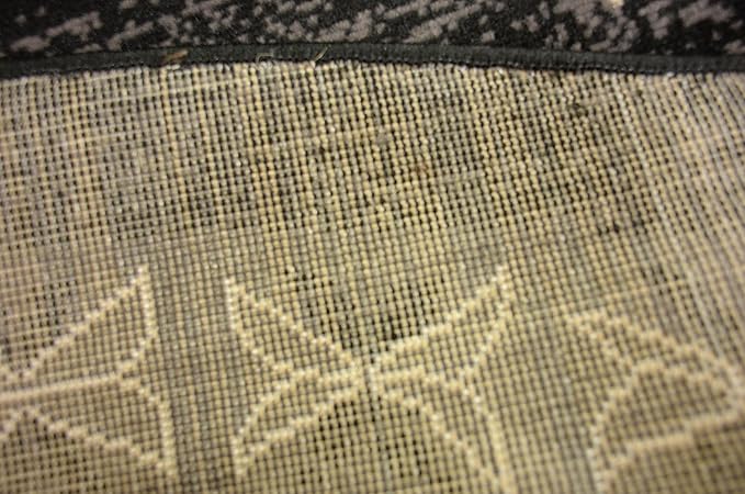 Unique Loom Taftan Collection Border Geometric Tribal Inspired Design Area Rug (8' 0 x 8' 0 Round, Black/ Gray)
