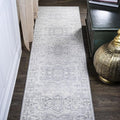 JONATHAN Y Modern Vintage Medallion Light Grey Runner Rug, 2x8, Country, Floral, Easy-Cleaning for Living Room, Bedroom, Kitchen, Pet Friendly, Non-Shedding (MDP108B-28)