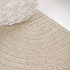 JONATHAN Y Hallie High-Low Curve Beige/Cream 5x8 Indoor/Outdoor Area Rug, Minimalist Geometric, Pet Friendly, for Patio, Backyard, Living Room, Bedroom, Office, Hose-Washable (SCN100D-5)