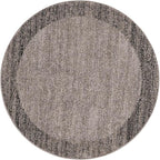 Rugs.com Angelica Collection Rug – 4 Ft Round Light Gray Medium Rug Perfect for Kitchens, Dining Rooms
