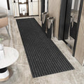 Ottomanson 2'7" x 14' Hallway Runner with Scraper Pile - Extra Durable Non-Slip Rug Mat for Indoor & Outdoor Use - Ideal for Kitchen, Entryway & Garage - High-Traffic Carpet, Black