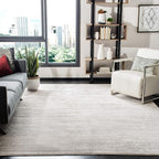 SAFAVIEH Adirondack Collection Area Rug - 12' Square, Ivory & Silver, Modern Ombre Design, Non Shedding & Easy to Clean, Ideal for Living Room, Bedroom, Office, Dining Space (ADR113B)