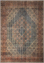 Keen Home Design 8x10 Rug - Machine Washable Area Rug with Non-Slip Backing, Ideal for Living Room, Dining Room, Bedroom - Vintage, Easy Clean, Durable, Low Pile Rug - (8' x 10')