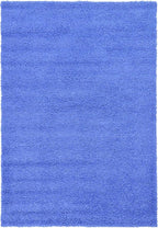 Unique Loom Solid Shag Collection Area Rug (6' 1" x 9' Rectangle, Periwinkle Blue)