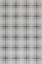 Dash & Albert Andri Plaid Black Machine Washable Rug, 6 X 9 Feet, Black/White Plaid Pattern