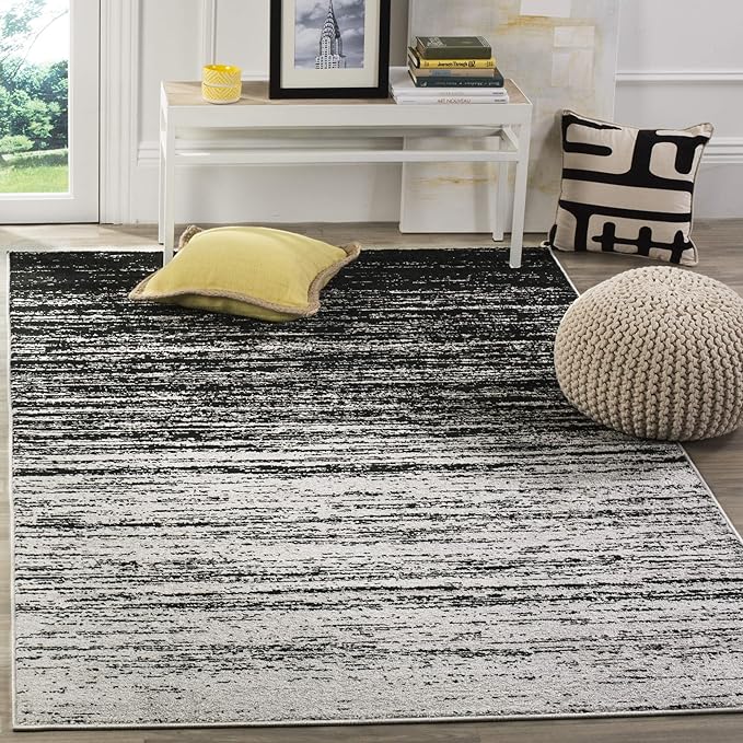 SAFAVIEH Adirondack Collection Area Rug - 5'1" x 7'6", Light Blue & Dark Blue, Modern Ombre Design, Non Shedding & Easy to Clean, Ideal for Living Room, Bedroom, Office, Dining Space (ADR113F)