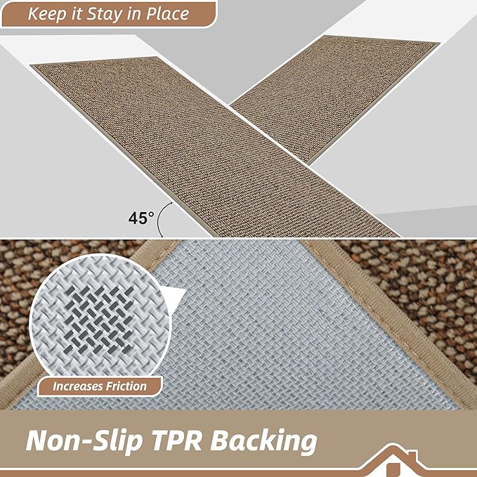 BEQHAUSE Hallway Runner Rugs 2x8, Hallway Rug Non-Slip Washable(Rolled-Up NO Creases), Runner Rug Absorbent Stain Resistant Hall Rug Carpet Runner, Entryway Rugs Floor Mat Laundry Room Rugs, Taupe
