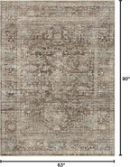 Loloi Magnolia Home by Joanna Gaines Millie Collection MIE-03 Charcoal/Dove 5'-3" x 7'-6", .25" Pile Height, Area Rug