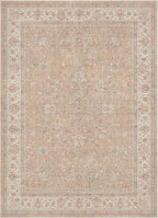 Well Woven Asha Rome Beige Cream 6' x 9' Area Rug - Oriental Floral Pattern, Easy Clean, Floor-Friendly Backing - for Living Room, Bedroom, and Dining Room