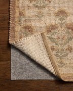 Loloi Chris Loves Julia Rue Collection RUE-01 Wheat/Sage 9'-3" x 13' Area Rug Jute Neutral Floral Living Room Bedroom Rug