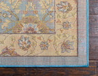 Unique Loom Espahan Collection Area Rug - Cape Cod (4' 1" x 6' 1" Rectangle, Blue/ Black)