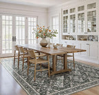 WITSHOCK Living Room Area Rugs 10x13: Soft Non-Slip Backing Washable Rugs Vintage Large Carpet for Bedroom Office Dining Room Kitchen Stain Resistant Home Decor Rug