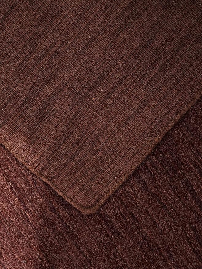 Hand Knotted Loom Wool ECO-Friendly Area Rugs - 6'7''x9'10'', Rectangle, Purple Color, Solid Plain Design, High Pile Thick Handmade Anti Skid Rugs for Living Room (L00111)